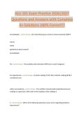 ALU 101 Exam Practice 2026&vert;2027  Questions and Answers with Complete  A&plus; Solutions 100&percnt; Correct&excl;&excl;&excl; 