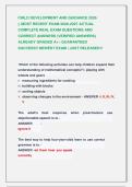 CHILD DEVELOPMENT AND GUIDANCE 2026  &vert;&vert; MOST RECENT EXAM 2026-2027 ACTUAL  COMPLETE REAL EXAM QUESTIONS AND   CORRECT ANSWERS &lpar;VERIFIED ANSWERS&rpar;  ALREADY GRADED A&plus; &vert; GUARANTEED                    SUCCESS&excl;&excl; NEWEST EXAM &vert; JUST RELEASED&excl;&excl;