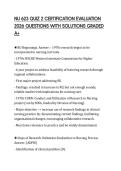 NU 623 QUIZ 2 CERTIFICATION EVALUATION 2026 QUESTIONS WITH SOLUTIONS GRADED A&plus;