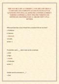 HESI VOCABULARY A2 VERSION 2 &sol; VOCABULARY HESI A2 V2 &lpar;RETAKE&rpar; 2026 COMPLETE ACCURATE EXAM ACTUAL QUESTIONS WITH WELL ELABORATED ANSWERS &lpar;CORRECT VERIFIED ANSWERS&rpar; LATEST UPDATED VERSION 2026 EDITION &vert;GUARANTEED PASS A&plus; &lpar;BRAND NEW&excl;&excl;&rpar; FULL REVISED