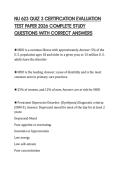 NU 623 QUIZ 3 CERTIFICATION EVALUATION TEST PAPER 2026 COMPLETE STUDY QUESTIONS WITH CORRECT ANSWERS