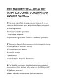 TTEC ASSESSMENT FINAL ACTUAL TEST SCRIPT 2026 COMPLETE QUESTIONS AND ANSWERS GRADED A&plus;
