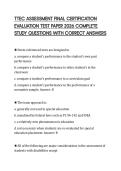 TTEC ASSESSMENT FINAL CERTIFICATION EVALUATION TEST PAPER 2026 COMPLETE STUDY QUESTIONS WITH CORRECT ANSWERS