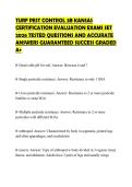 TURF PEST CONTROL 3B KANSAS CERTIFICATION EVALUATION EXAMS SET 2026 TESTED QUESTIONS AND ACCURATE ANSWERS GUARANTEED SUCCESS GRADED A&plus;