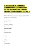 TURF PEST CONTROL 3B KANSAS COMPREHENSIVE TEST PAPER 2026 SOLVED QUESTIONS AND CORRECT ANSWERS EXPERT VERIFIED GRADED A&plus;
