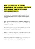 TURF PEST CONTROL 3B KANSAS EXAMINATION TEST 2026 FULL QUESTIONS AND VERIFIED SOLUTIONS PREMIUM RESOURCE GRADED A&plus;