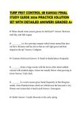 TURF PEST CONTROL 3B KANSAS FINAL STUDY GUIDE 2026 PRACTICE SOLUTION SET WITH DETAILED ANSWERS GRADED A&plus;