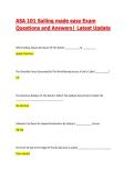 ASA 101 Sailing made easy Exam Questions and Answers&vert; Latest Update 2026&sol;27