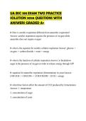 UA BSC 108 EXAM TWO PRACTICE SOLUTION 2026 QUESTIONS WITH ANSWERS GRADED A&plus;