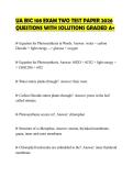 UA BSC 108 EXAM TWO TEST PAPER 2026 QUESTIONS WITH SOLUTIONS GRADED A&plus;
