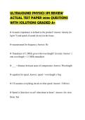 ULTRASOUND PHYSICS SPI REVIEW ACTUAL TEST PAPER 2026 QUESTIONS WITH SOLUTIONS GRADED A&plus;