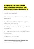 ULTRASOUND PHYSICS SPI REVIEW COMPREHENSIVE STUDY GUIDE 2026 QUESTIONS WITH ANSWERS GRADED A&plus;