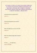 ACT EXAM &sol; LATEST ACT FINAL EXAM 2026 COMPLETE ACCURATE EXAM WITH CURRENT QUESTIONS AND RELIABLE ANSWERS &lpar;100&percnt; CORRECT VERIFIED SOLUTIONS&rpar; NEWEST UPDATED VERSION 2026 EDITION &vert;ALREADY GRADED A&plus; &vert;BRAND NEW&excl;
