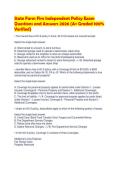 State Farm Fire Independent Policy Exam Questions and Answers 2026 &lpar;A&plus; Graded 100&percnt; Verified&rpar;