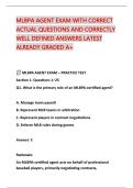 MLBPA AGENT EXAM WITH CORRECT  ACTUAL QUESTIONS AND CORRECTLY  WELL DEFINED ANSWERS LATEST  ALREADY GRADED A&plus; 