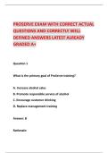 PROSERVE EXAM WITH CORRECT ACTUAL  QUESTIONS AND CORRECTLY WELL  DEFINED ANSWERS LATEST ALREADY  GRADED A&plus; 