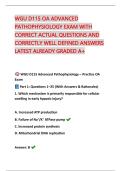 WGU D115 OA ADVANCED  PATHOPHYSIOLOGY EXAM WITH  CORRECT ACTUAL QUESTIONS AND  CORRECTLY WELL DEFINED ANSWERS  LATEST ALREADY GRADED A&plus; 