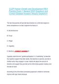 CLEP Human Growth and Development REA  Practice Exam 1 Newest 2026 Questions and  Correct Detailed Answers Already Graded A&plus; 