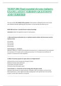 NEIEP 200 Final Essential Elevator Industry EXAM LATEST VERSION QUESTIONS AND VERIFIED