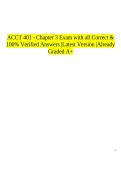 ACCT 401 - Chapter 3 Exam with all Correct & 100&percnt; Verified Answers &vert;Latest Version &vert;Already Graded A&plus;