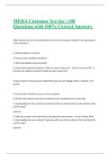 MERA Customer Service &vert; 100 Questions with 100&percnt; Correct Answers 