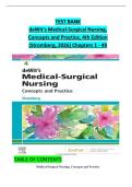 Test Bank for Dewits Medical Surgical Nursing Concepts and Practice 4th Edition Stromberg &sol; All Chapters 1-49 &sol; Full Complete