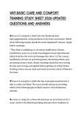 VATI BASIC CARE AND COMFORT TRAINING STUDY SHEET 2026 UPDATED QUESTIONS AND ANSWERS