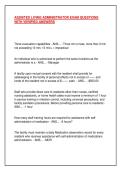 ASSISTED LIVING ADMINISTRATOR EXAM QUESTIONS  WITH VERIFIED ANSWERS