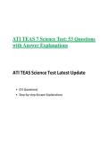 ATI TEAS 7 Science Test&colon; 53 Questions with Answer Explanations