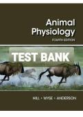 ANIMAL PHYSIOLOGY 4TH EDITION TEST BANK BY HILLS&comma; WYSE&comma; ANDERSON