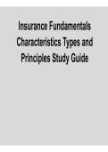 Insurance Fundamentals Characteristics&comma; Types and Principles Study Guide Comprehensive Questions Answers Detailed Explanations 2025&sol; 2026