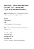 NU 623 QUIZ 4 CERTIFICATION EVALUATION TEST PAPER 2026 COMPLETE STUDY QUESTIONS WITH CORRECT ANSWERS