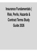 Insurance Fundamentals Study Guide PDF 2026 &ndash; Risk&comma; Perils&comma; Hazards & Contract Terms