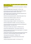 NFHS FOOTBALL UPDATED EXAM SCRIPT QUESTIONS AND SOLUTIONS RATED