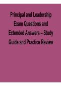 Principal and Leadership Exam Questions & Extended Answers Study Guide PDF 2026 &ndash; Practice & Exam Preparation