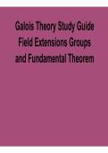 Galois Theory Study Guide PDF 2026 &ndash; Field Extensions&comma; Groups & Fundamental Theorem
