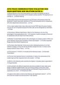 APCO POLICE COMMUNICATIONS EVALUATION 2026 EXAM QUESTIONS AND SOLUTIONS RATED