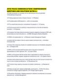 APCO POLICE COMMUNICATIONS COMPREHENSIVE QUESTIONS AND SOLUTIONS