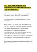 VITA BASIC CERTIFICATION 2026 COMPLETE TEST PAPER WITH CORRECT ANSWERS GRADED A&plus;