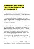 VITA BASIC CERTIFICATION 2026 PRACTICE SOLUTION WITH FULL ANSWERS GRADED A&plus;