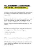 VITA BASIC REVIEW 2026 STUDY GUIDE WITH TESTED ANSWERS GRADED A&plus;