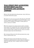 WALL STREET PREP ACCOUNTING REVIEW SHEET 2026 FULL QUESTIONS AND ACCURATE ANSWERS