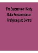 Fire Suppression 1 Study Guide PDF 2026 &ndash; Fundamentals of Firefighting & Control