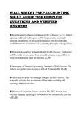WALL STREET PREP ACCOUNTING STUDY GUIDE 2026 COMPLETE QUESTIONS AND VERIFIED ANSWERS