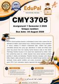 CMY3705 Assignment 1 &lpar;COMPLETE ANSWERS&rpar; Semester 2 2026 - DUE 24 August 2026