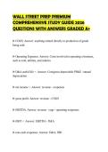 WALL STREET PREP PREMIUM COMPREHENSIVE STUDY GUIDE 2026 QUESTIONS WITH ANSWERS GRADED A