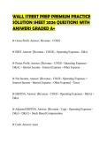 WALL STREET PREP PREMIUM PRACTICE SOLUTION SHEET 2026 QUESTIONS WITH ANSWERS GRADED A&plus;