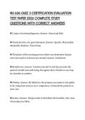 NU 623 QUIZ 4 CERTIFICATION EVALUATION TEST PAPER 2026 COMPLETE STUDY QUESTIONS WITH CORRECT ANSWERS