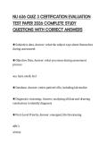 NU 623 QUIZ 4 CERTIFICATION EVALUATION TEST PAPER 2026 COMPLETE STUDY QUESTIONS WITH CORRECT ANSWERS