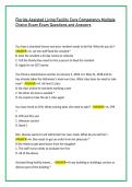 Florida Assisted Living Facility Core Competency Multiple  Choice Exam Exam Questions and Answers